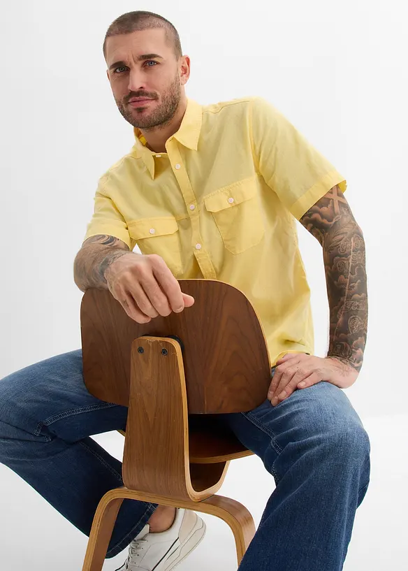 Kort&auml;rmad skjorta i ren bomull, bonprix