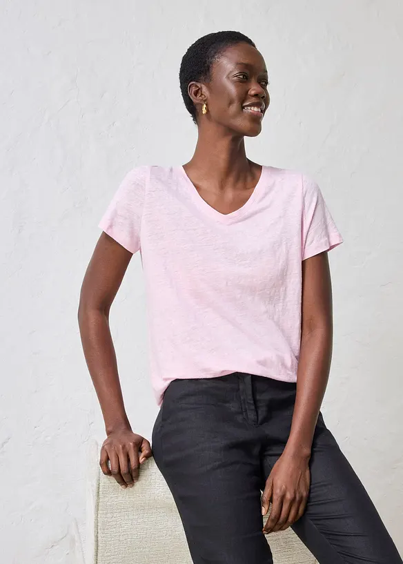 Linnetopp med ledigt snitt, bonprix