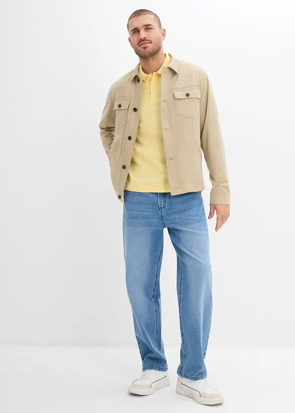 Kort&auml;rmad pik&eacute;tr&ouml;ja i bomull, bonprix