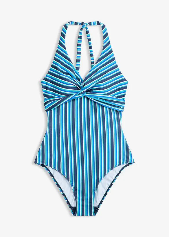 Baddr&auml;kt med halterneck och omlottlook, bonprix