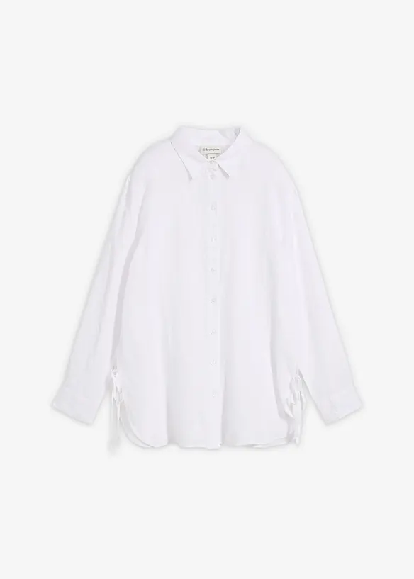 Skjortblus i linne, bonprix