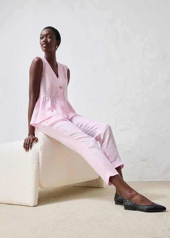 7/8-byxa av linne, bonprix