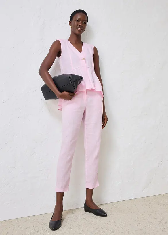 7/8-byxa av linne, bonprix