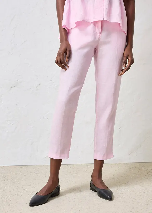 7/8-byxa av linne, bonprix