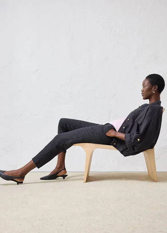 7/8-byxa av linne, bonprix