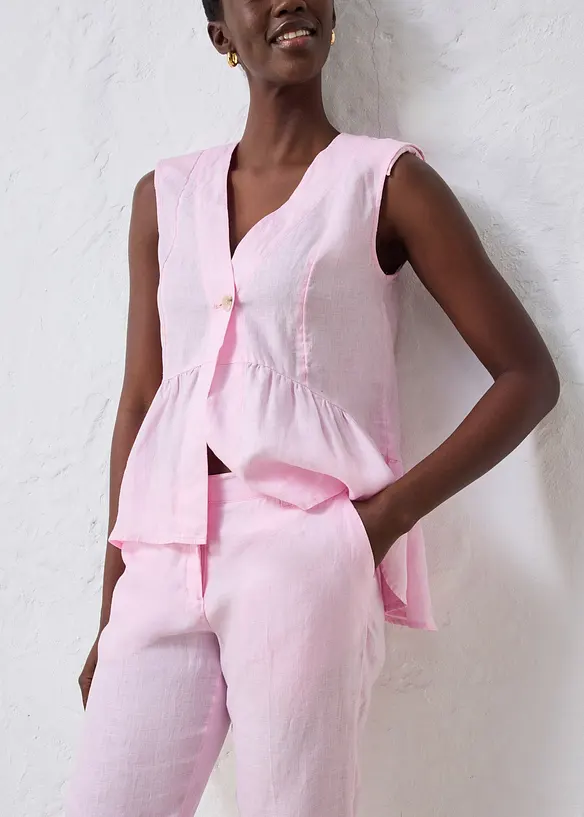 7/8-byxa av linne, bonprix