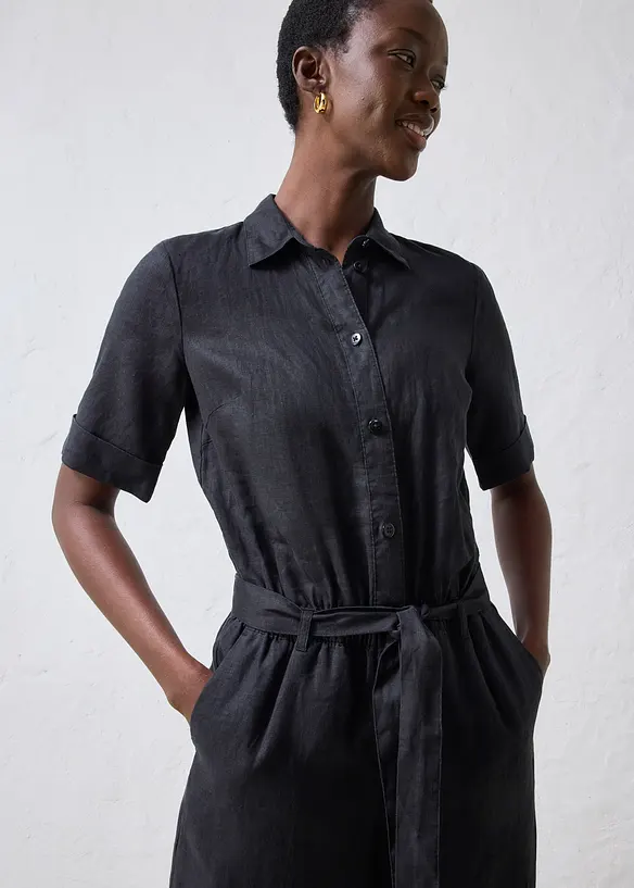 Jumpsuit av rent lin, bonprix