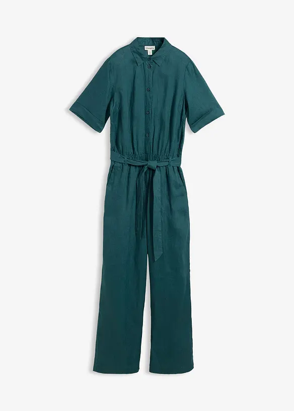 Jumpsuit av rent lin, bonprix