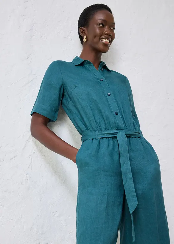 Jumpsuit av rent lin, bonprix