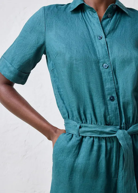 Jumpsuit av rent lin, bonprix