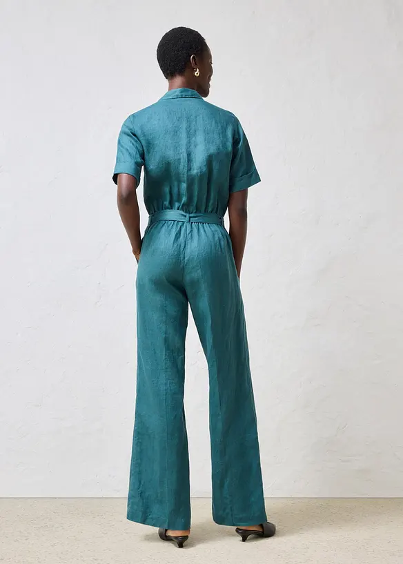 Jumpsuit av rent lin, bonprix