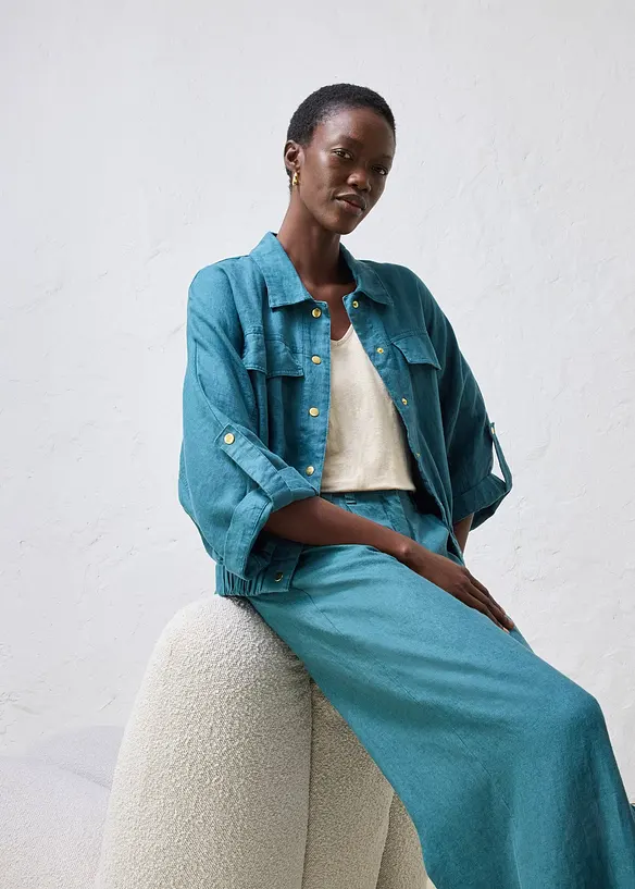 Blusjacka av linne, bonprix