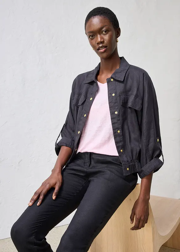 Blusjacka av linne, bonprix