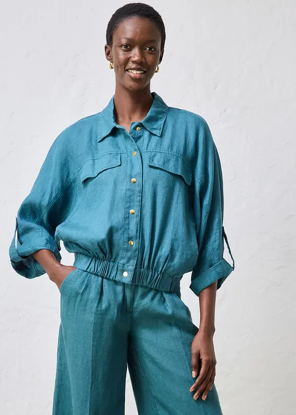 Blusjacka av linne, bonprix
