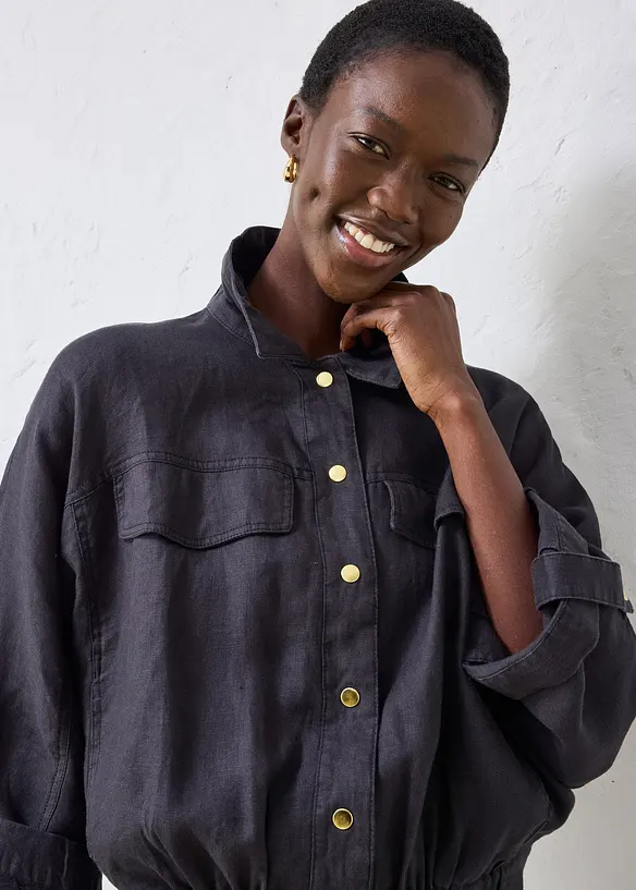 Blusjacka av linne, bonprix