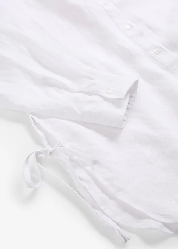 Skjortblus i linne, bonprix