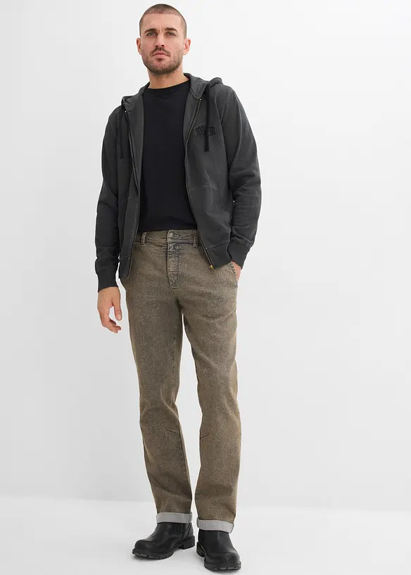 Tunna stretchjeans i Relaxed Fit med bekv&auml;m midja, Straight, bonprix
