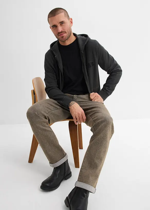 Tunna stretchjeans i Relaxed Fit med bekv&auml;m midja, Straight, bonprix