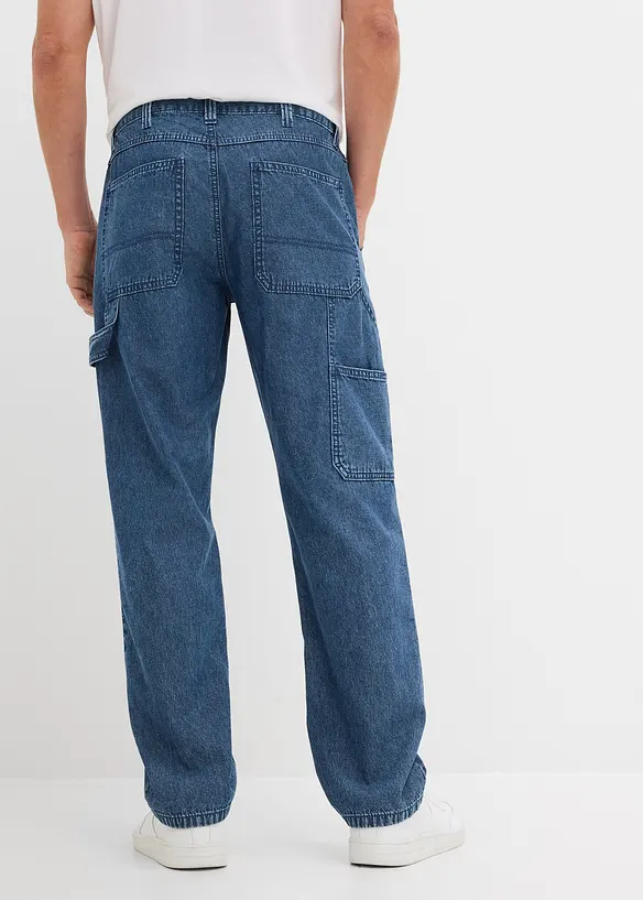 Tunna Relaxed Fit Carpenter-jeans med bekv&auml;m midja, Straight, bonprix