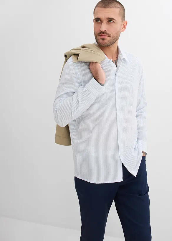 Skjorta av bomullsb&auml;ckeb&ouml;lja, Regular Fit, bonprix