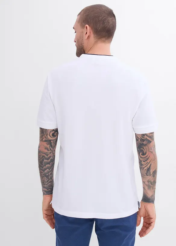 Pik&eacute;tr&ouml;ja med st&aring;krage, av ekologisk bomull, bonprix