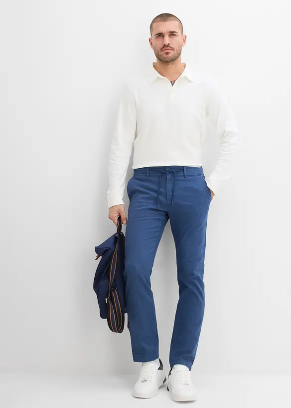 Chinos i stretchigt material med Regular Fit och reglerbar midja, Straight, bonprix