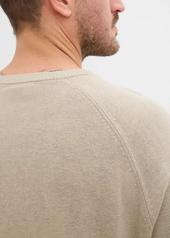 Tunn, finstickad tr&ouml;ja av linnemix, bonprix