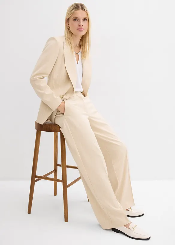 Kritstrecksrandig kavaj, bonprix