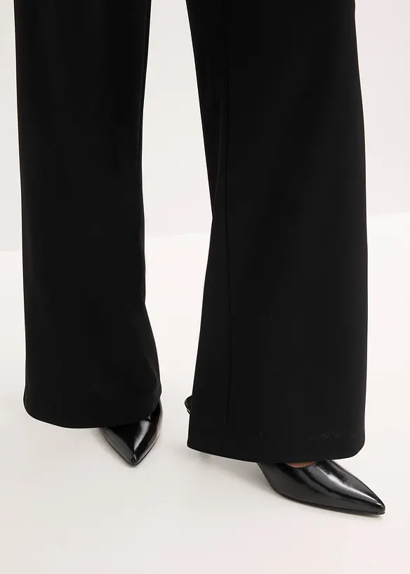 Brudjumpsuit i kr&auml;pp med struktur och med p&auml;rlbroderi, bonprix