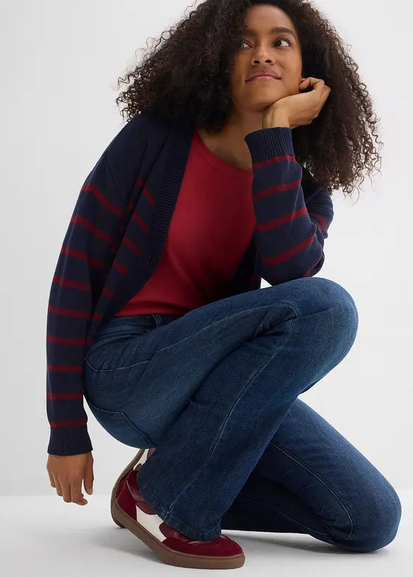 Flared Jeans Mid Waist, Stretch, bonprix