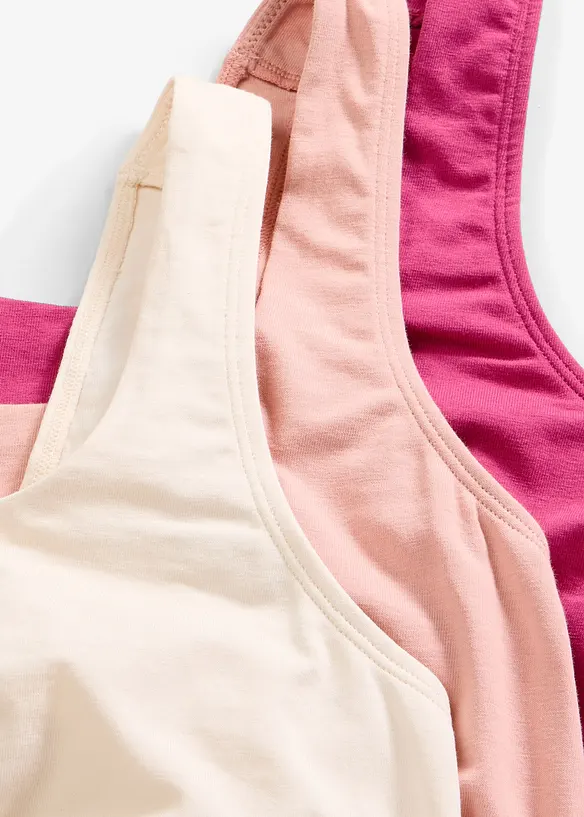 BH-topp med ekologisk bomull (3-pack), bonprix
