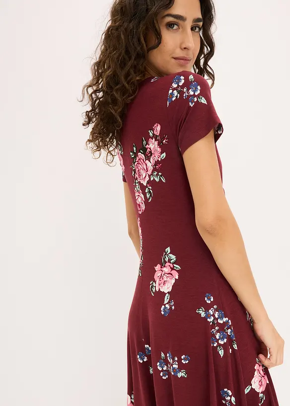 Jerseykl&auml;nning i viskosmix, bonprix