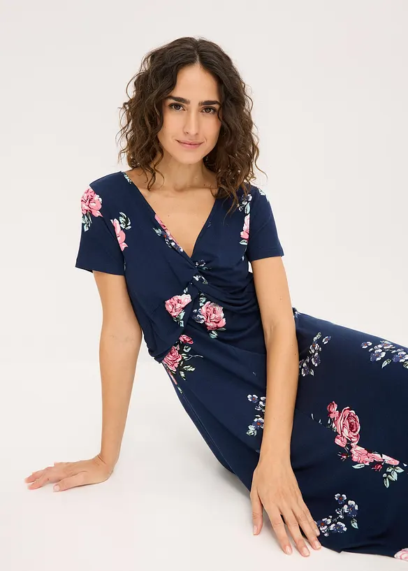 Jerseykl&auml;nning i viskosmix, bonprix