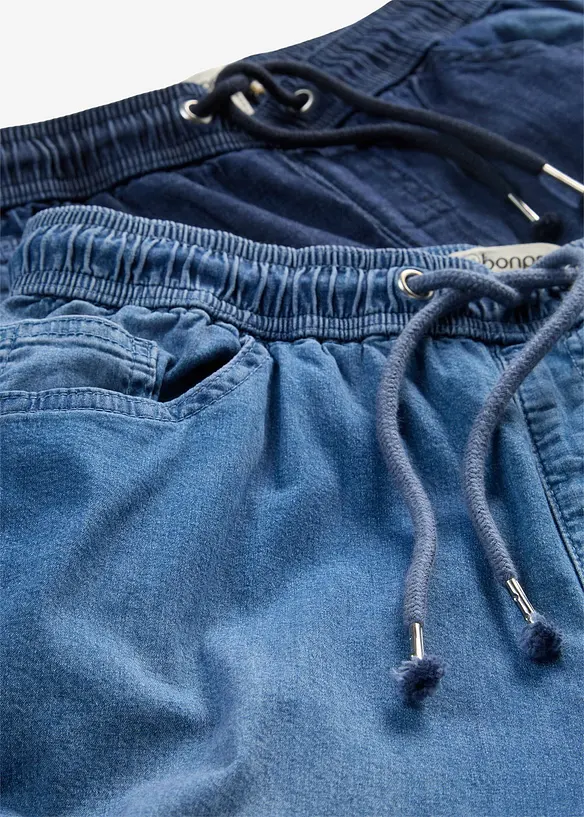 Dra p&aring;-jeans med raka ben, bonprix