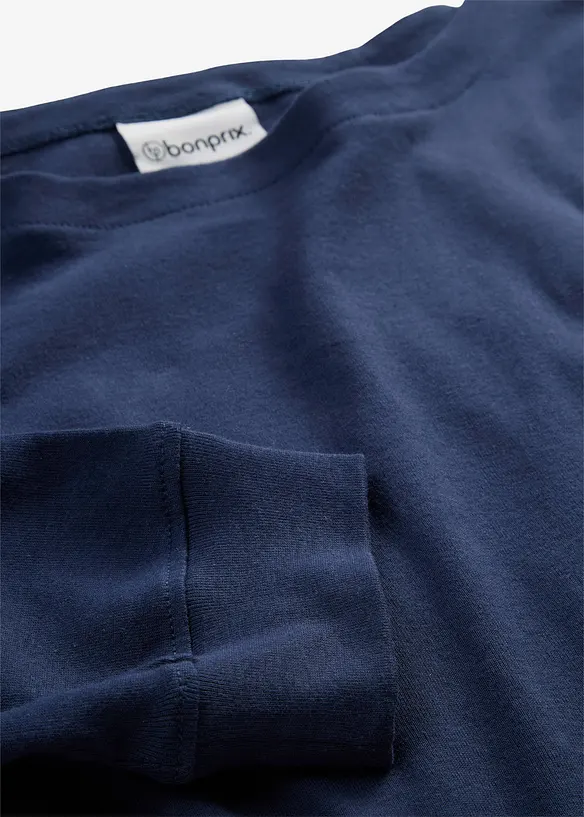 L&aring;ng&auml;rmad topp i ren ekologisk bomull, bonprix