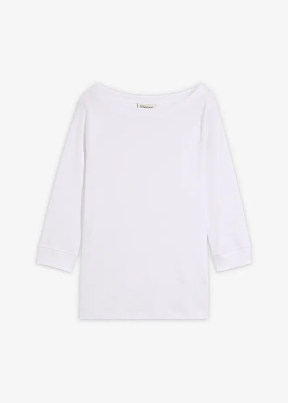 L&aring;ng&auml;rmad topp i ren ekologisk bomull, bonprix