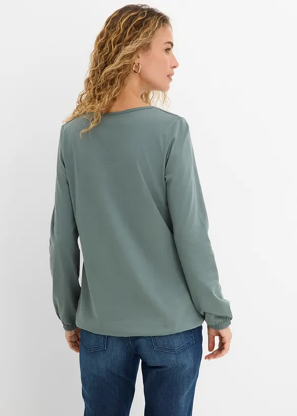 L&aring;ng&auml;rmad bomullstopp med res&aring;r, bonprix