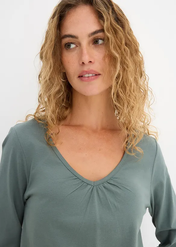 L&aring;ng&auml;rmad bomullstopp med res&aring;r, bonprix