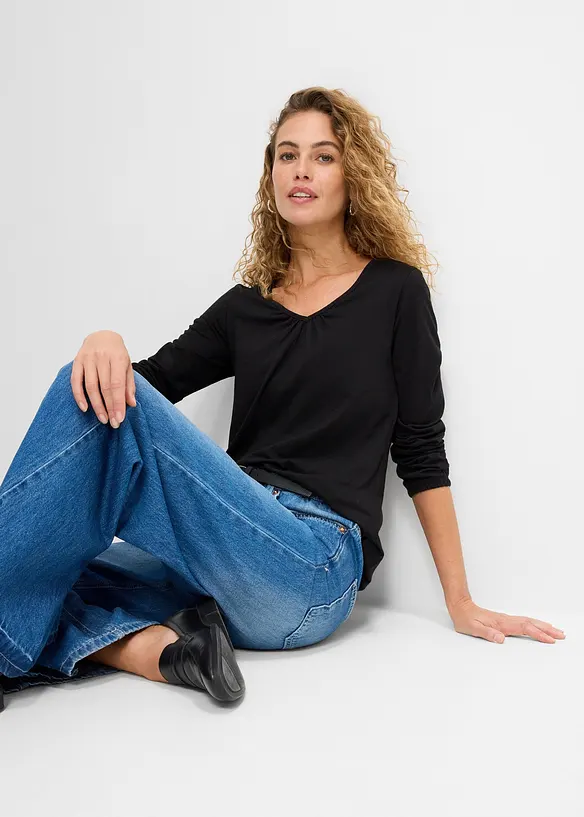 L&aring;ng&auml;rmad bomullstopp med res&aring;r, bonprix