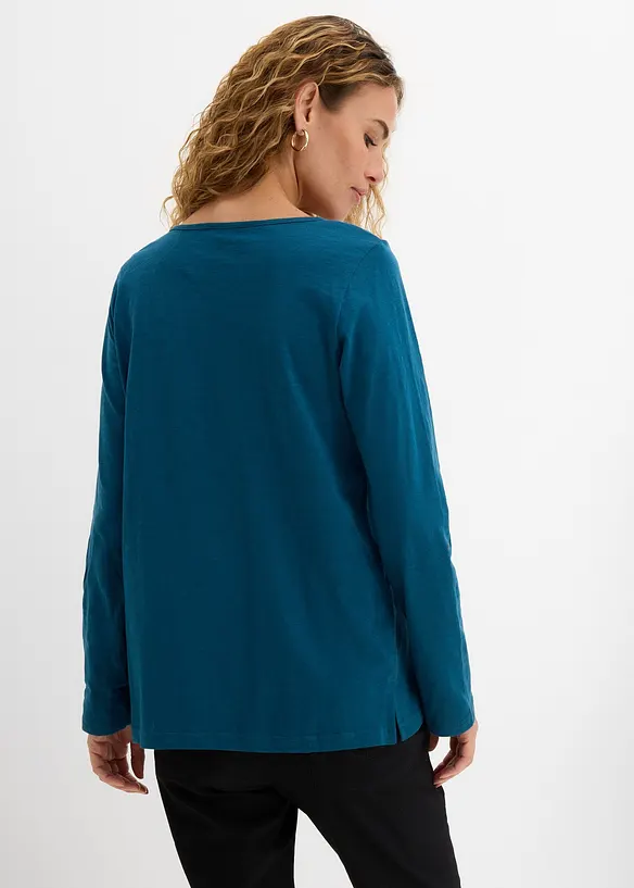 L&aring;ng&auml;rmad bomullstopp med knappsl&aring;, bonprix