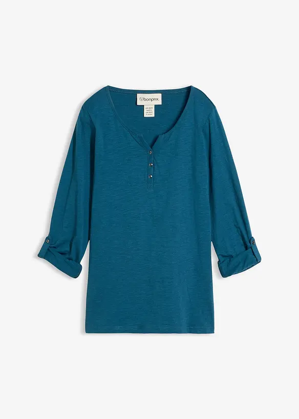 L&aring;ng&auml;rmad bomullstopp med knappsl&aring;, bonprix