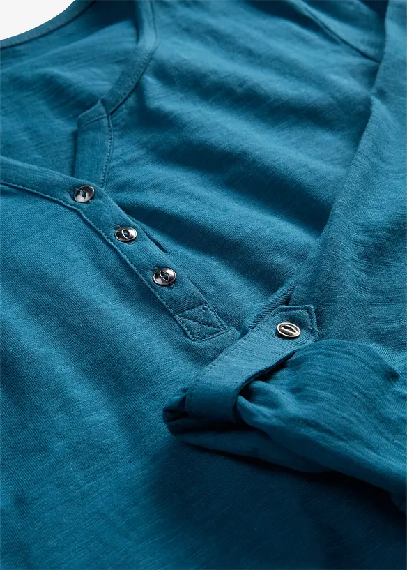 L&aring;ng&auml;rmad bomullstopp med knappsl&aring;, bonprix