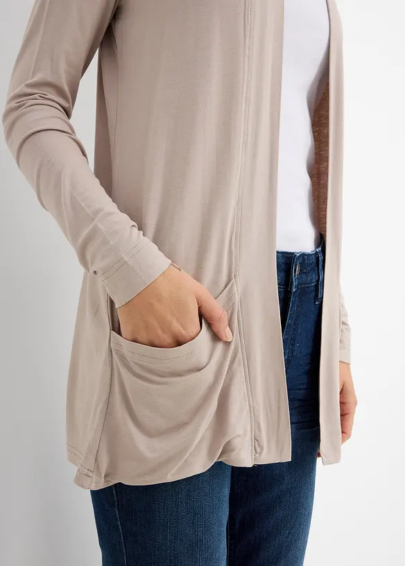 Stretchcardigan i mjuk viskosmix, bonprix