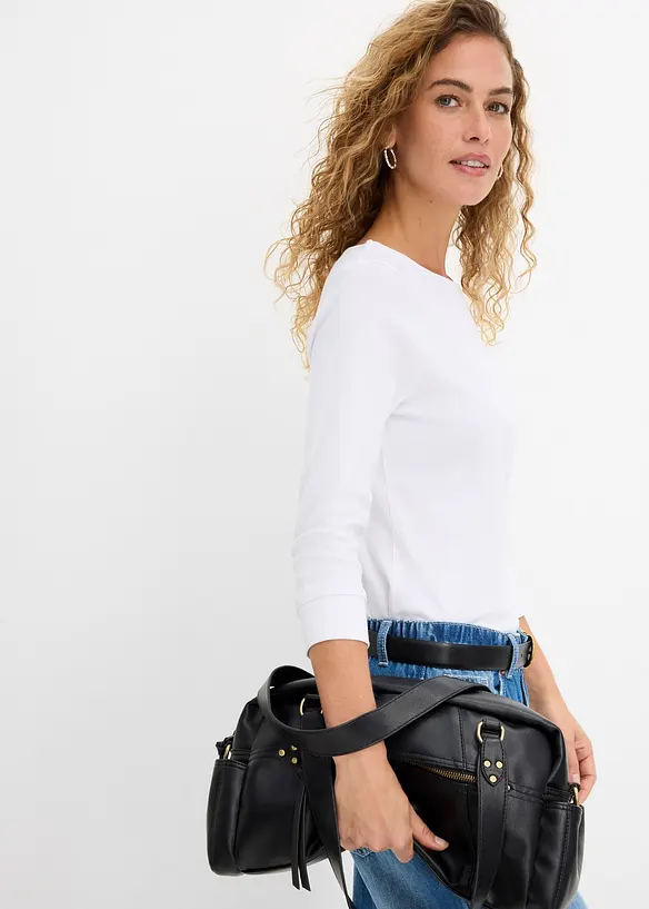 L&aring;ng&auml;rmad topp i ren ekologisk bomull, bonprix