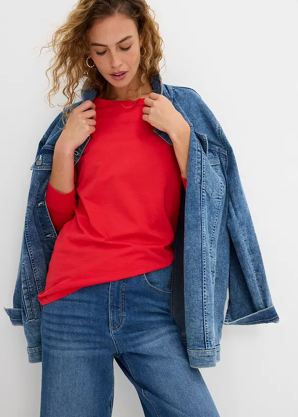 L&aring;ng topp med rund halsringning (5-pack), bonprix