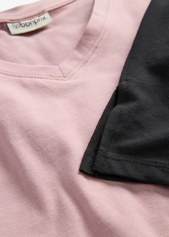 L&aring;ng topp med V-ringning (2-pack), bonprix