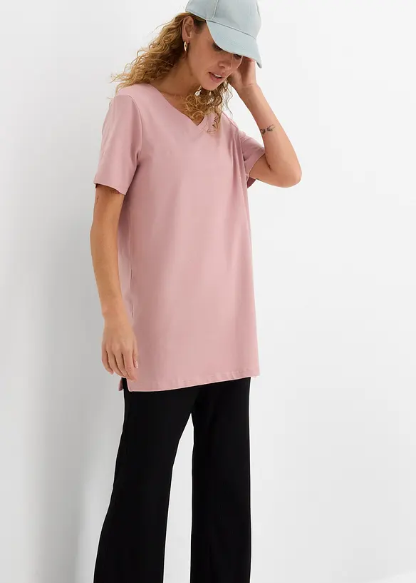 L&aring;ng topp med V-ringning (2-pack), bonprix