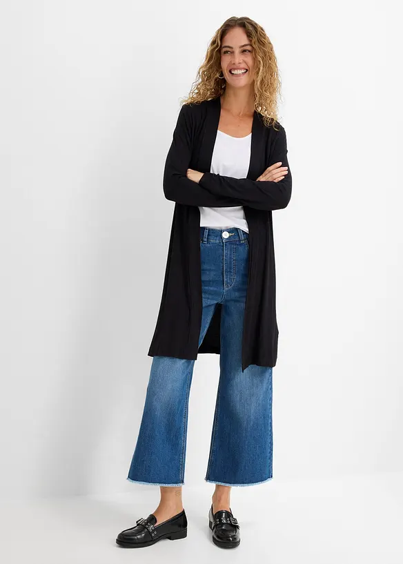 Tunn l&aring;ng cardigan i mjuk viskos, bonprix