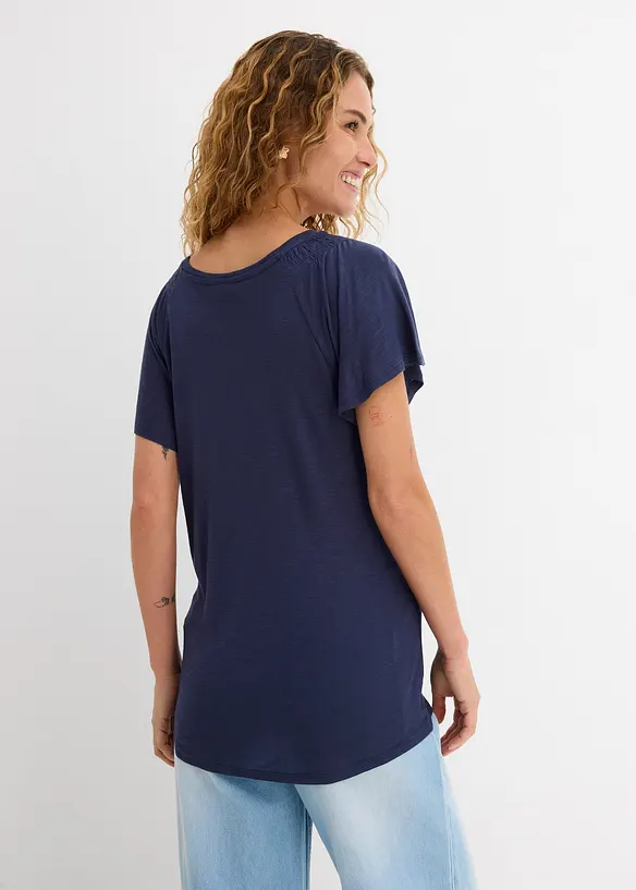 Topp i flamgarn med ving&auml;rmar, bonprix