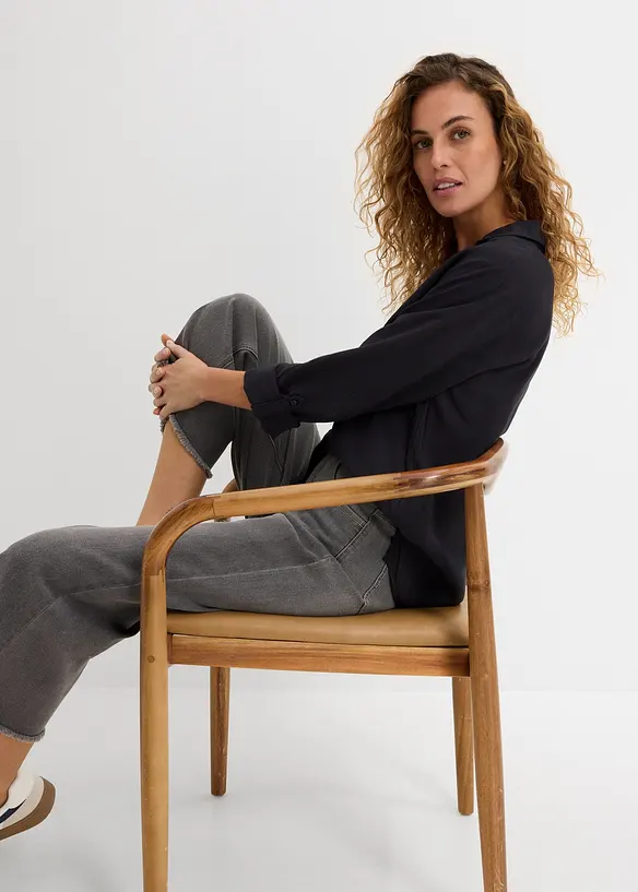 Blus av mjuk viskos, bonprix